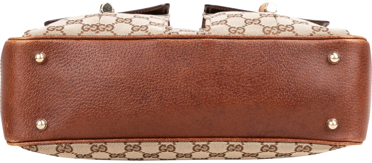 Gucci GG Monogram Bamboo Handbag Bruin