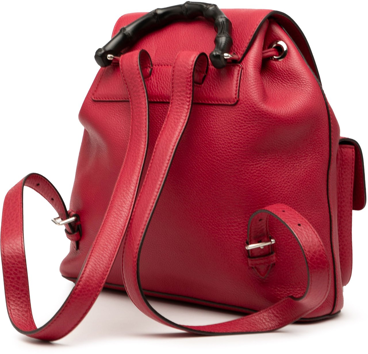 Gucci Leather Bamboo Tassel Backpack Roze