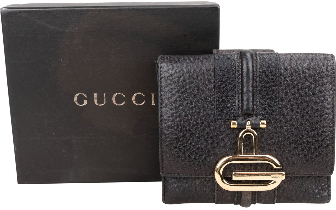 Gucci Gucci Leather Jackie Wallet Zwart