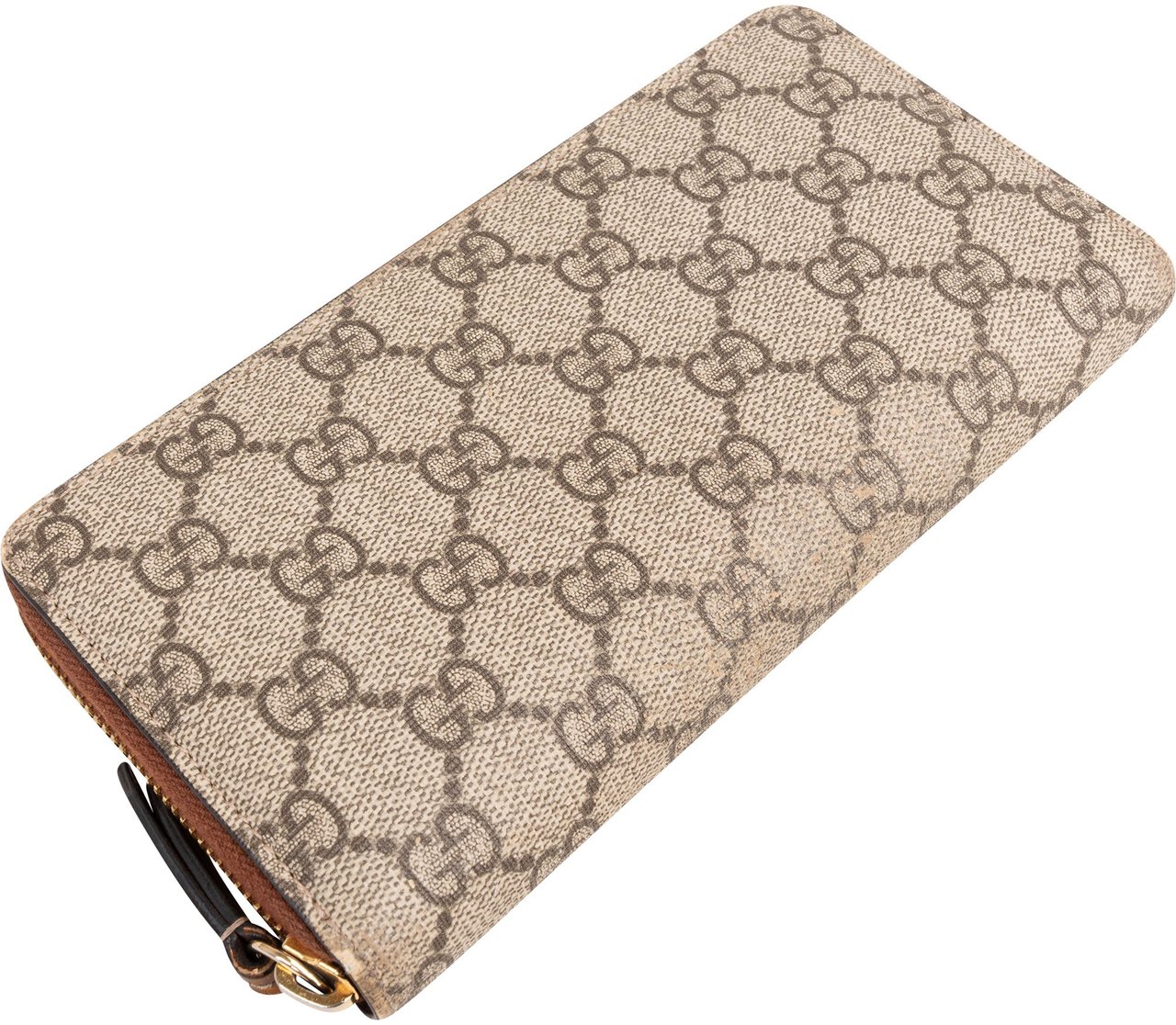 Gucci Gucci GG Monogram Zip Wallet Bruin