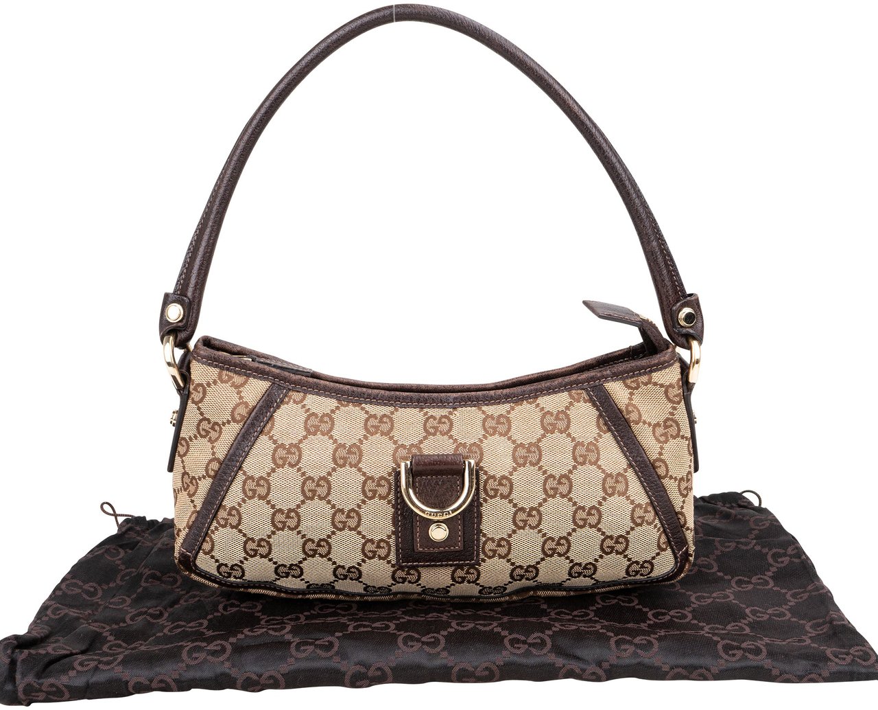 Gucci Gucci GG Monogram Abbey Shoulder Bag Bruin