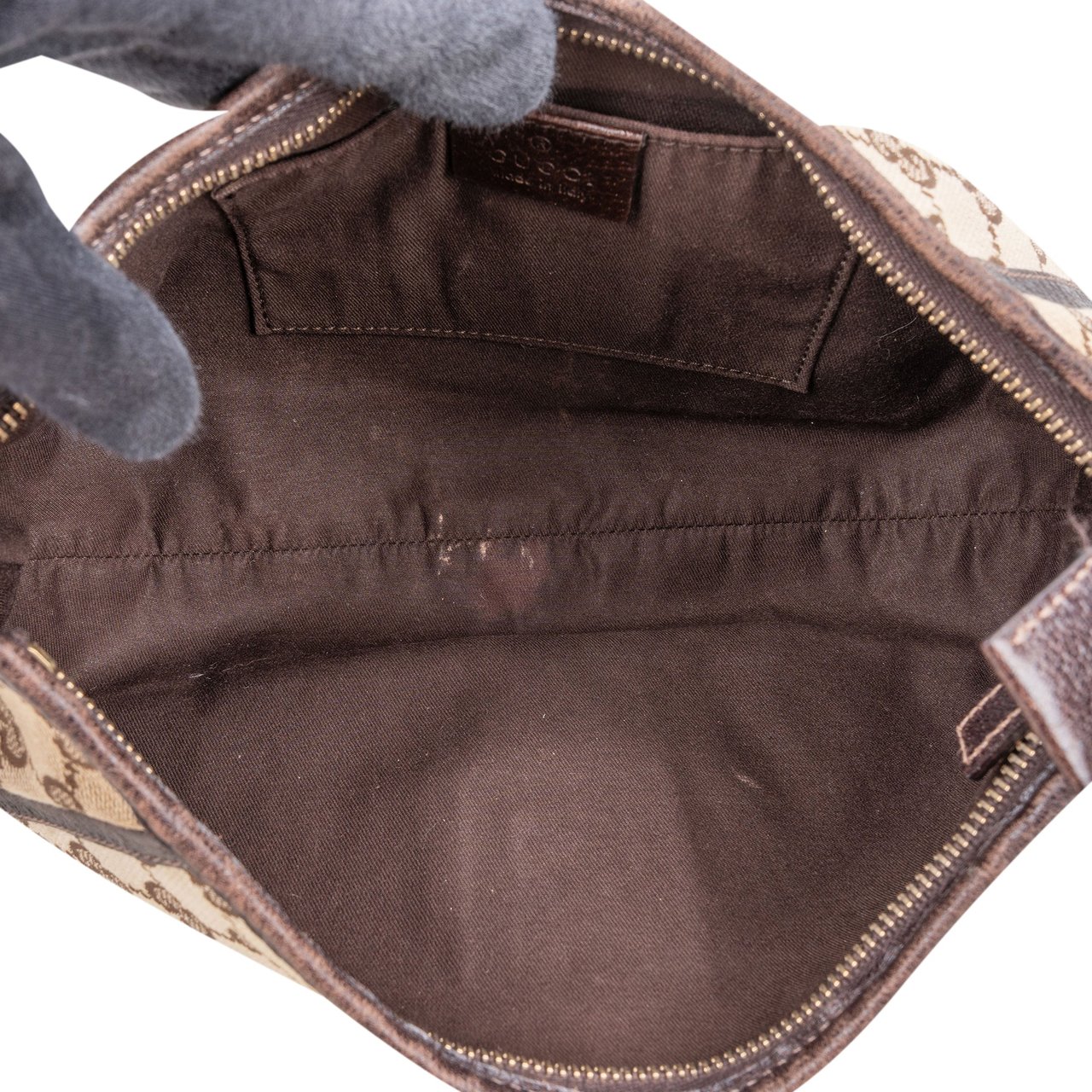 Gucci Gucci GG Monogram Abbey Shoulder Bag Bruin