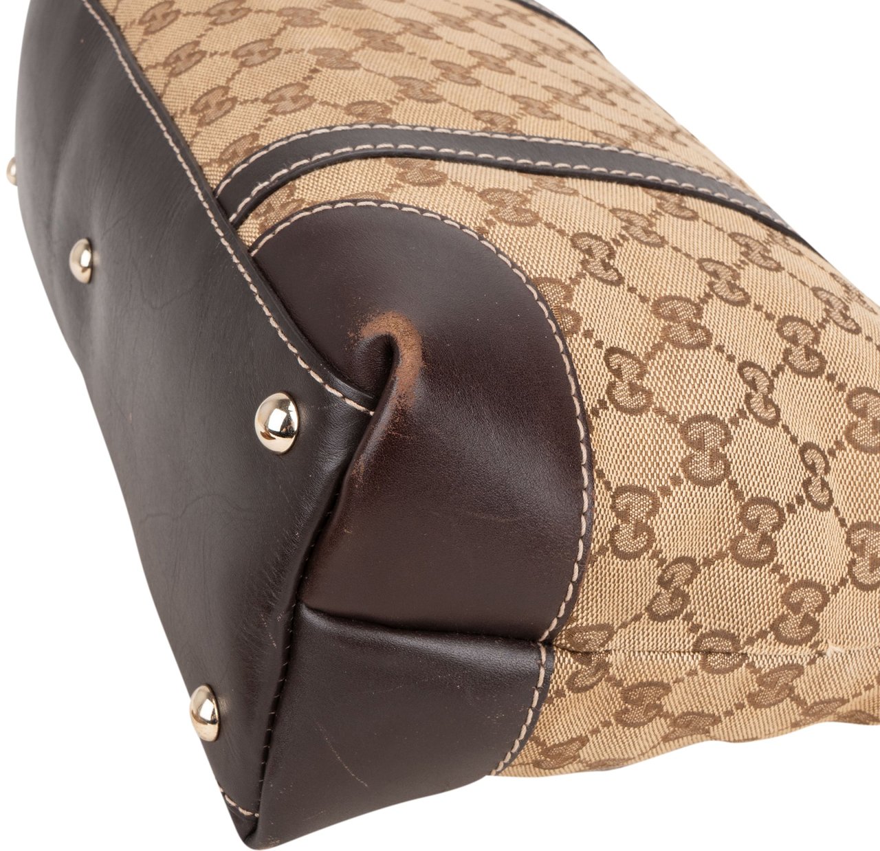 Gucci Gucci GG Monogram Heart Handbag Bruin