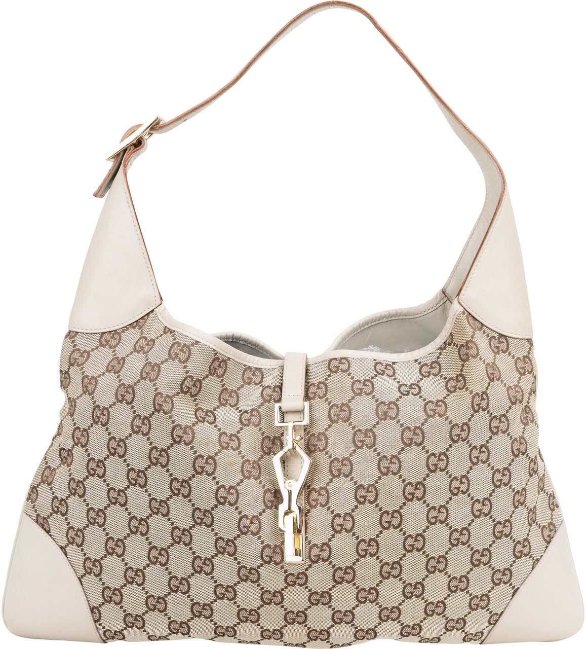 Gucci Gucci GG Monogram Jackie Handbag Bruin