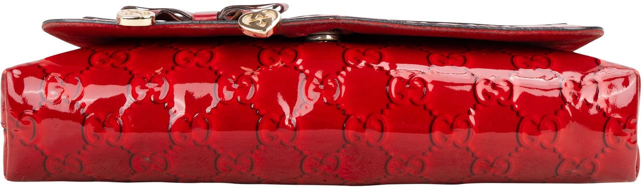 Gucci Gucci Patent Leather GG Monogram Shoulder Bag Rood
