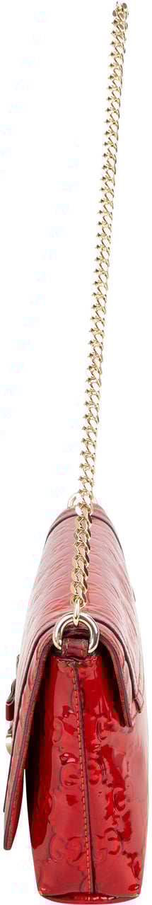 Gucci Gucci Patent Leather GG Monogram Shoulder Bag Rood