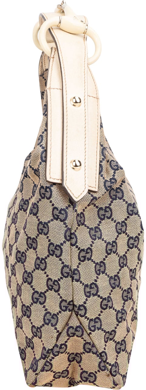 Gucci Gucci GG Monogram Horsebit Handbag Donkergrijs