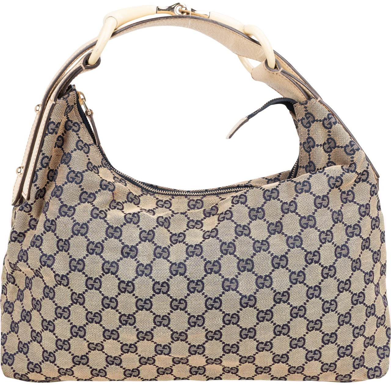 Gucci Gucci GG Monogram Horsebit Handbag Donkergrijs