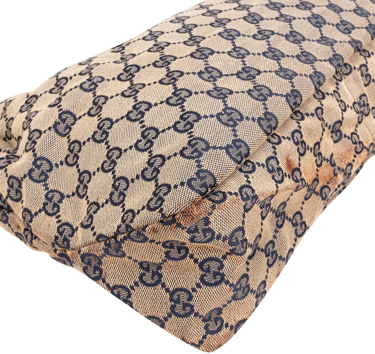 Gucci Gucci GG Monogram Horsebit Handbag Donkergrijs