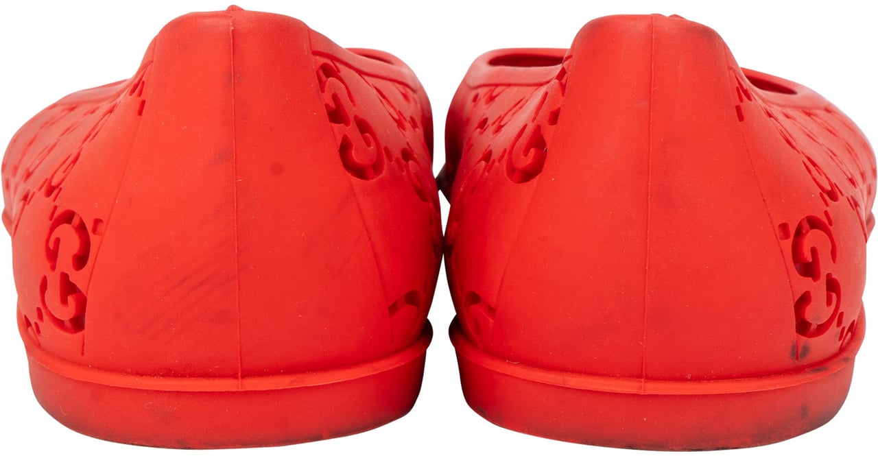 Gucci Red Rubber Ballerinas Shoes (37) Rood