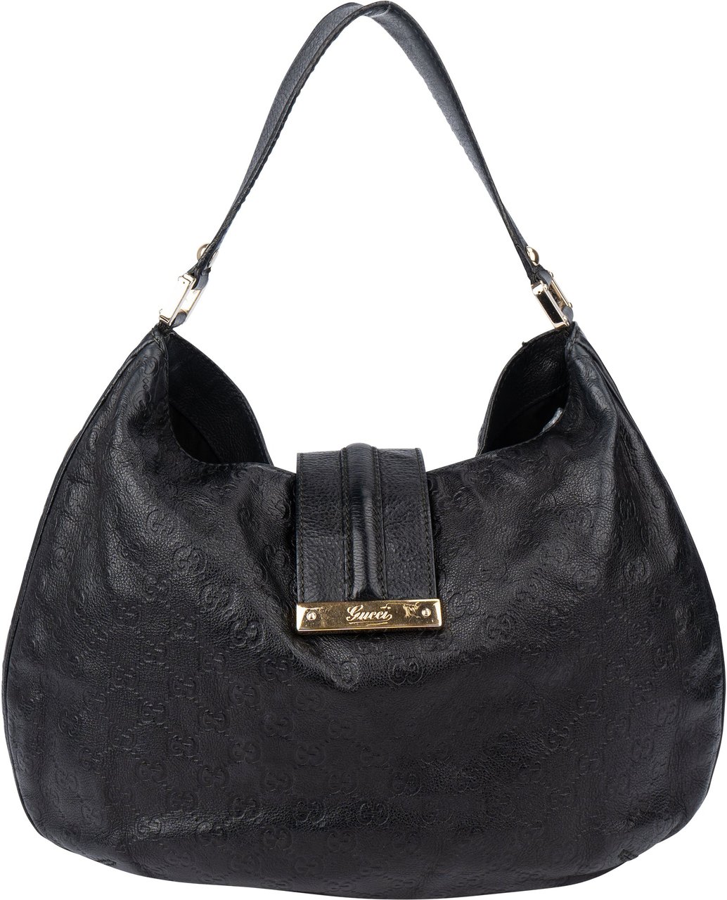 Gucci Gucci Lather GG Monogram Handbag Zwart