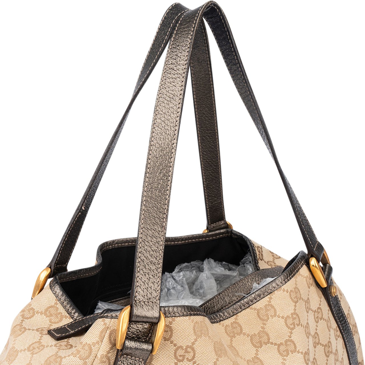 Gucci Gucci GG Monogram Abbey Handbag Bruin