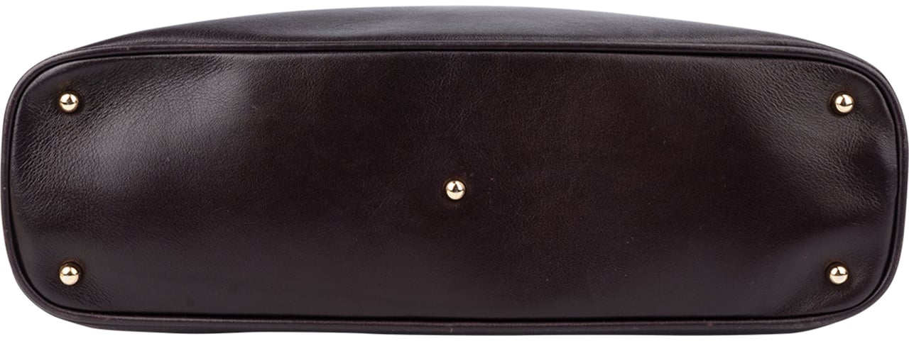 Gucci Gucci Purple Leather Bamboo Handbag Paars