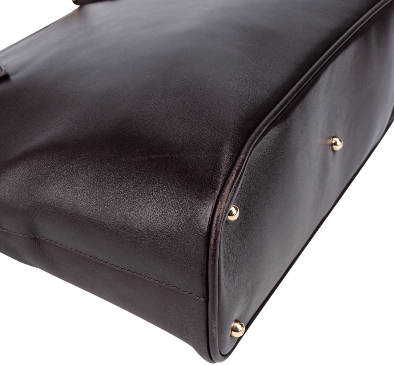 Gucci Gucci Purple Leather Bamboo Handbag Paars