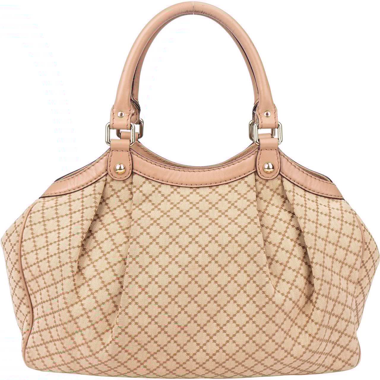 Gucci Gucci Diamante Monogram Sukey Handbag Beige