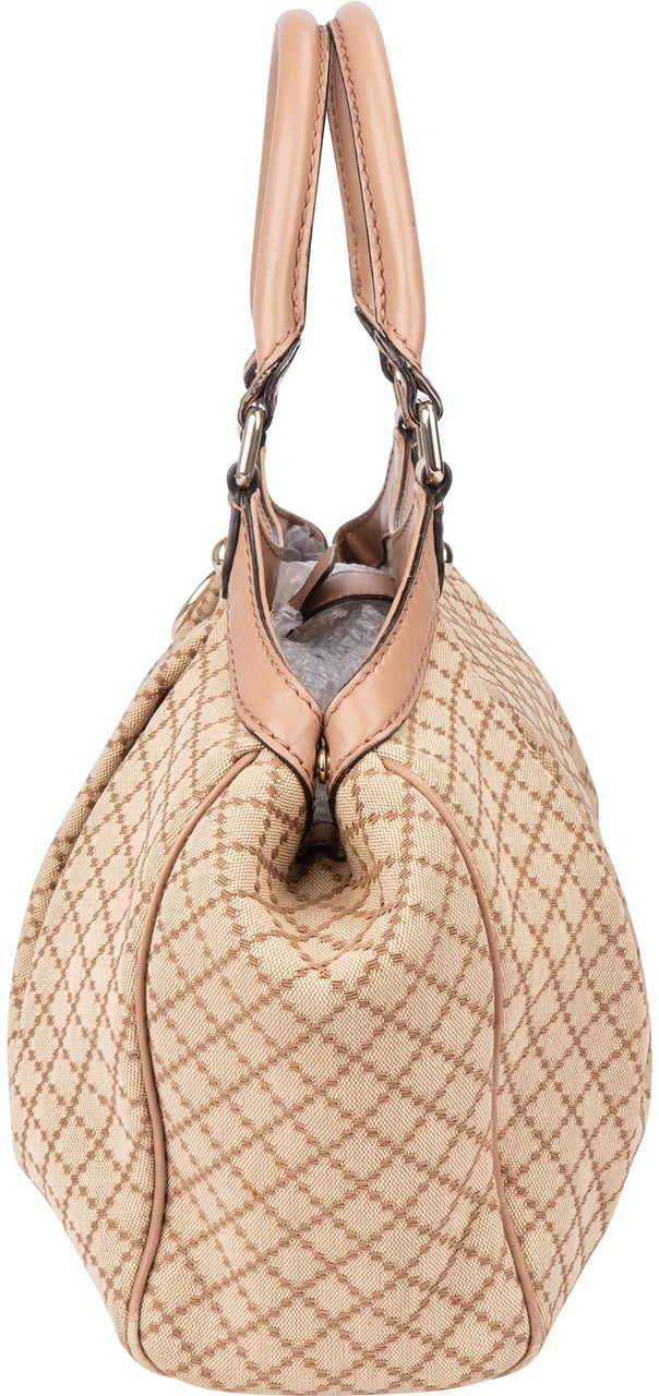 Gucci Gucci Diamante Monogram Sukey Handbag Beige