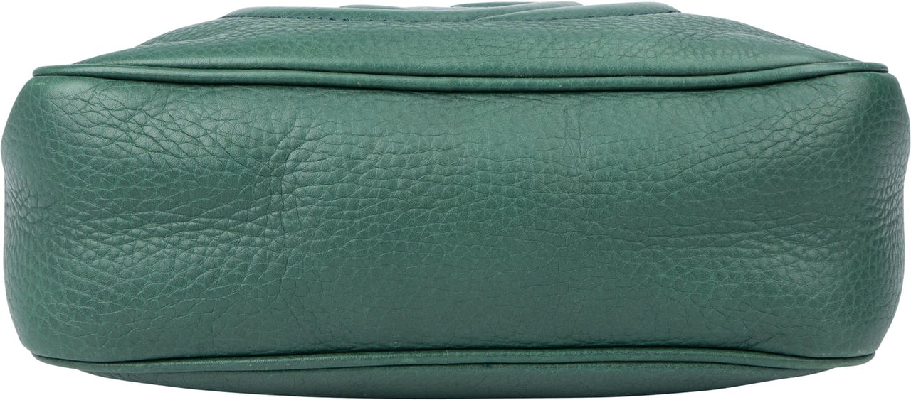 Gucci Gucci Green Leather GG Soho Crossbody Bag Groen