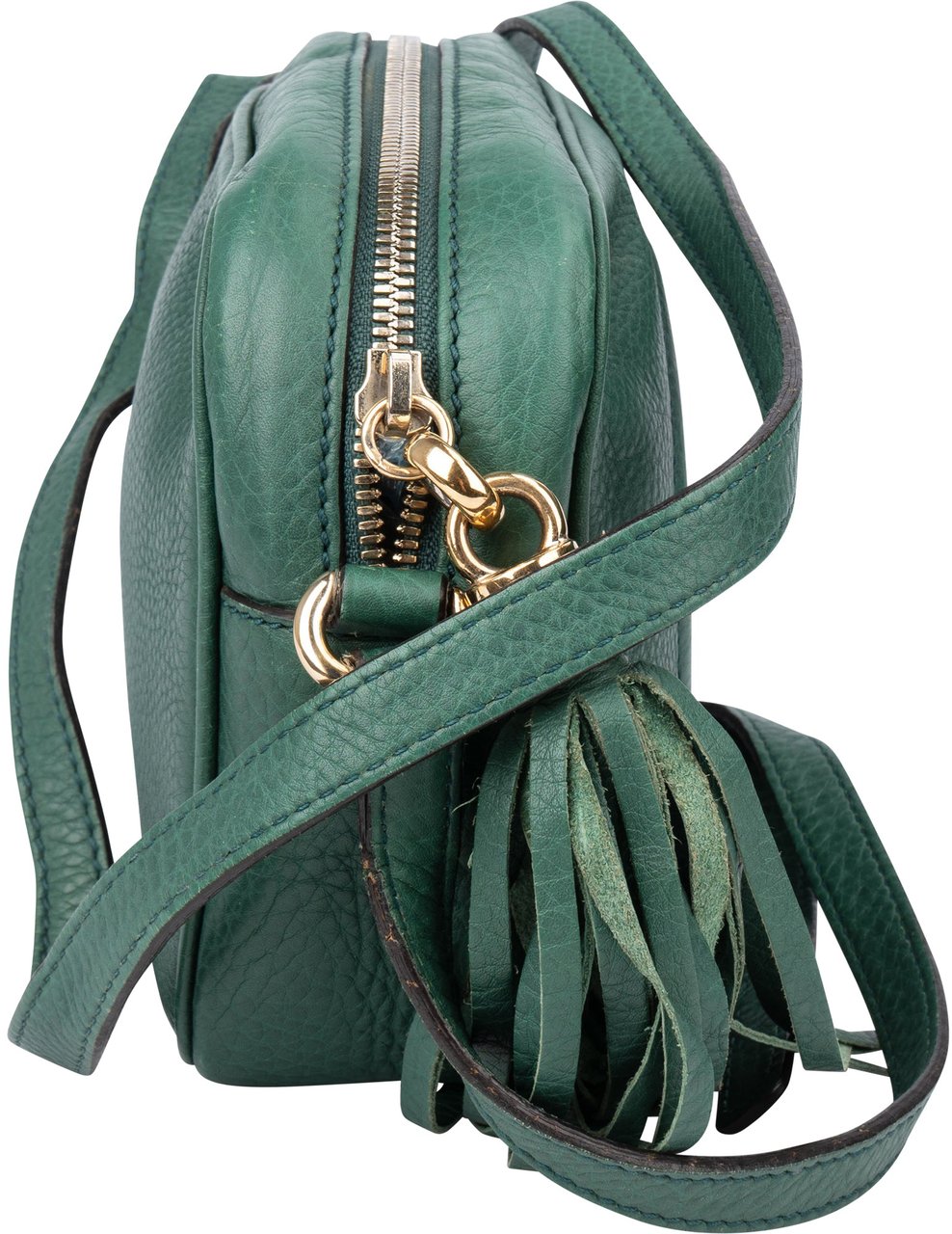 Gucci Gucci Green Leather GG Soho Crossbody Bag Groen