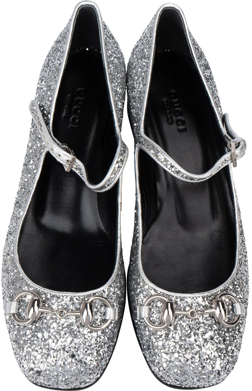 Gucci Gucci Glitter Horsebit Pumps (35,5) Zilver