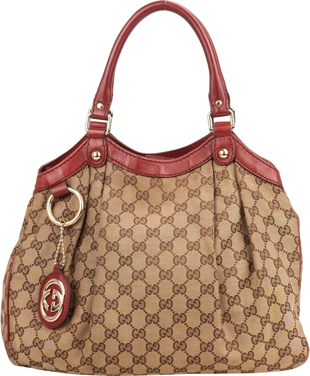 Gucci Gucci GG Monogram Sukey Handbag Bruin