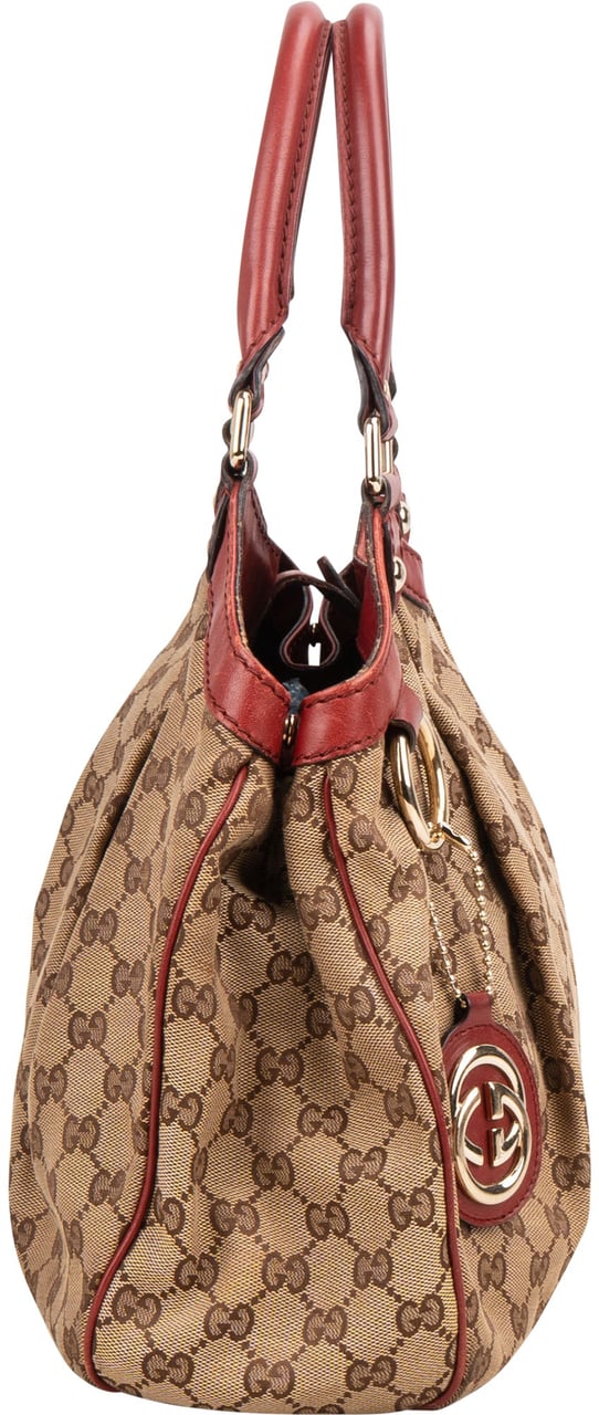 Gucci Gucci GG Monogram Sukey Handbag Bruin