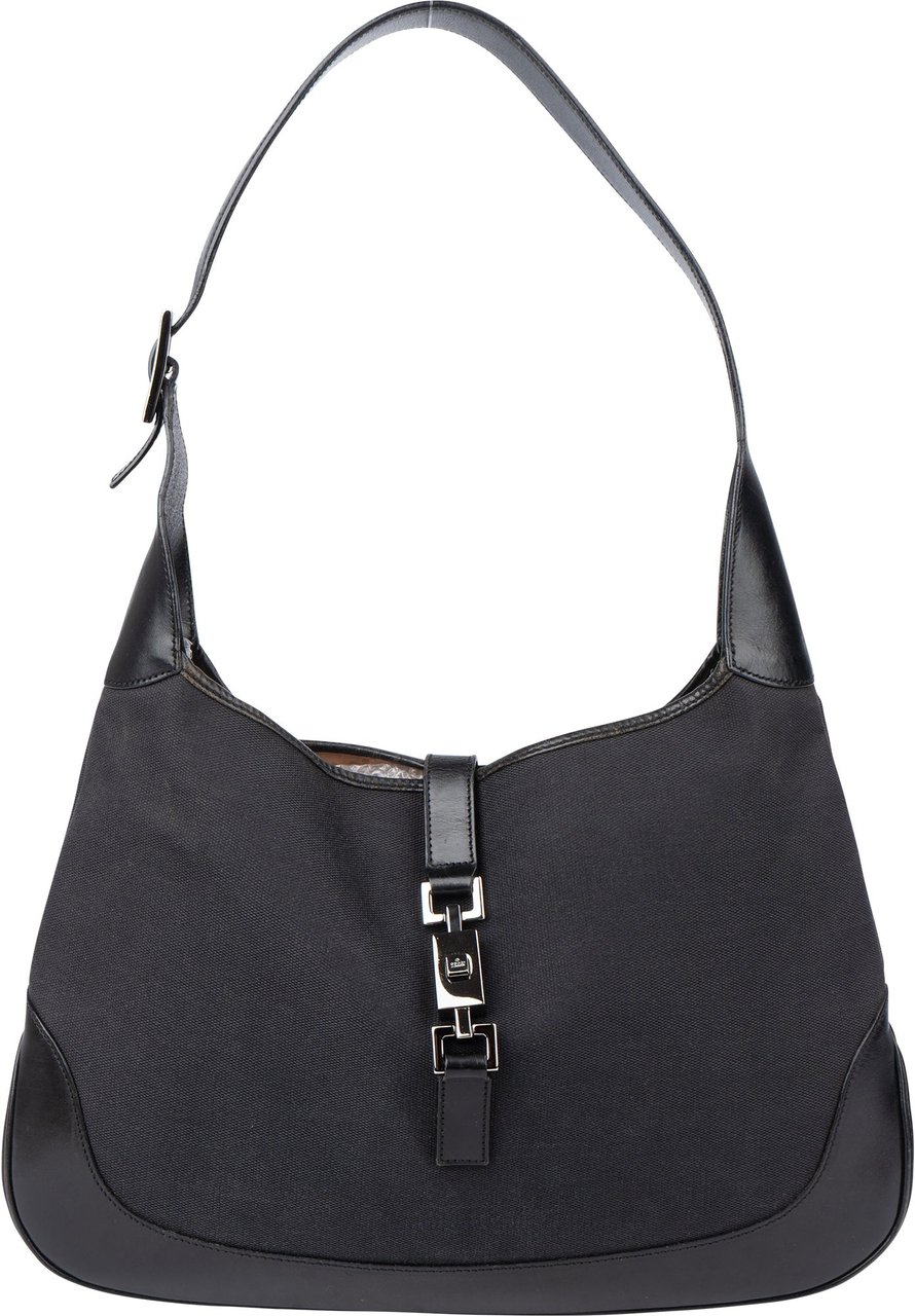 Gucci Gucci Classic Cotton Jackie Shoulder Bag Zwart
