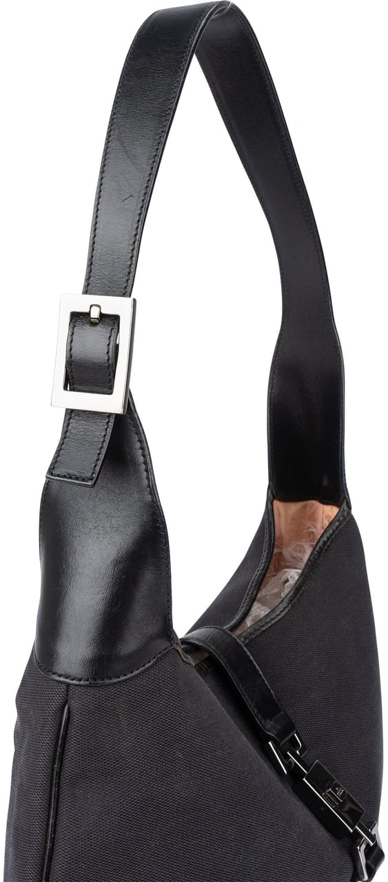 Gucci Gucci Classic Cotton Jackie Shoulder Bag Zwart