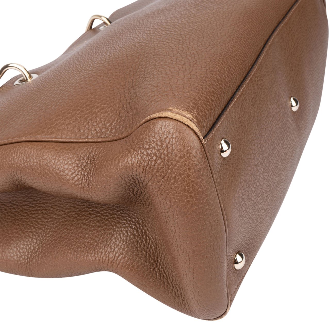 Gucci Gucci Brown Leather Bamboo Handbag Bruin