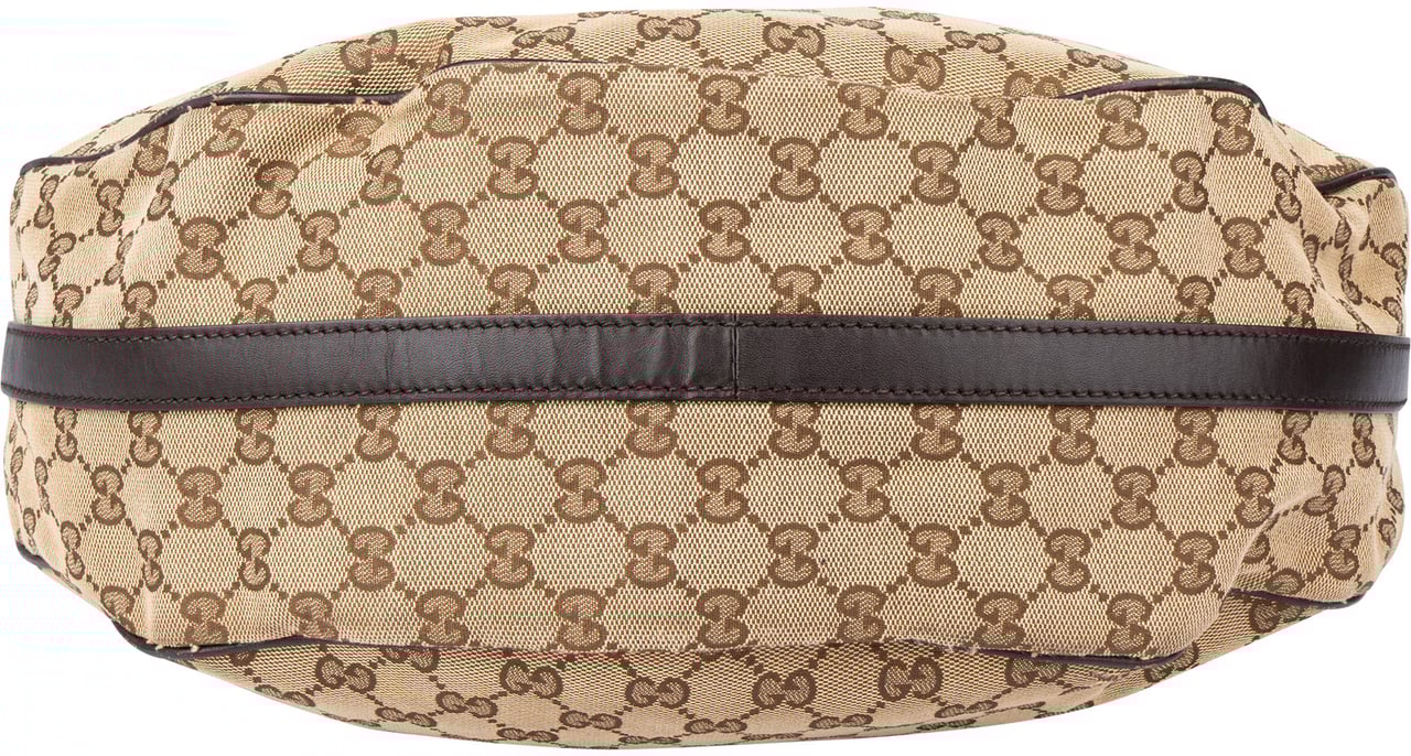 Gucci Gucci Monogram Twin GG Hobo Bag Bruin