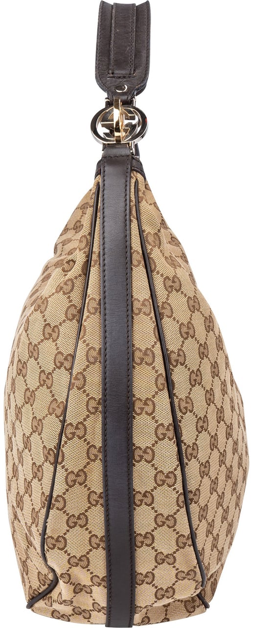 Gucci Gucci Monogram Twin GG Hobo Bag Bruin