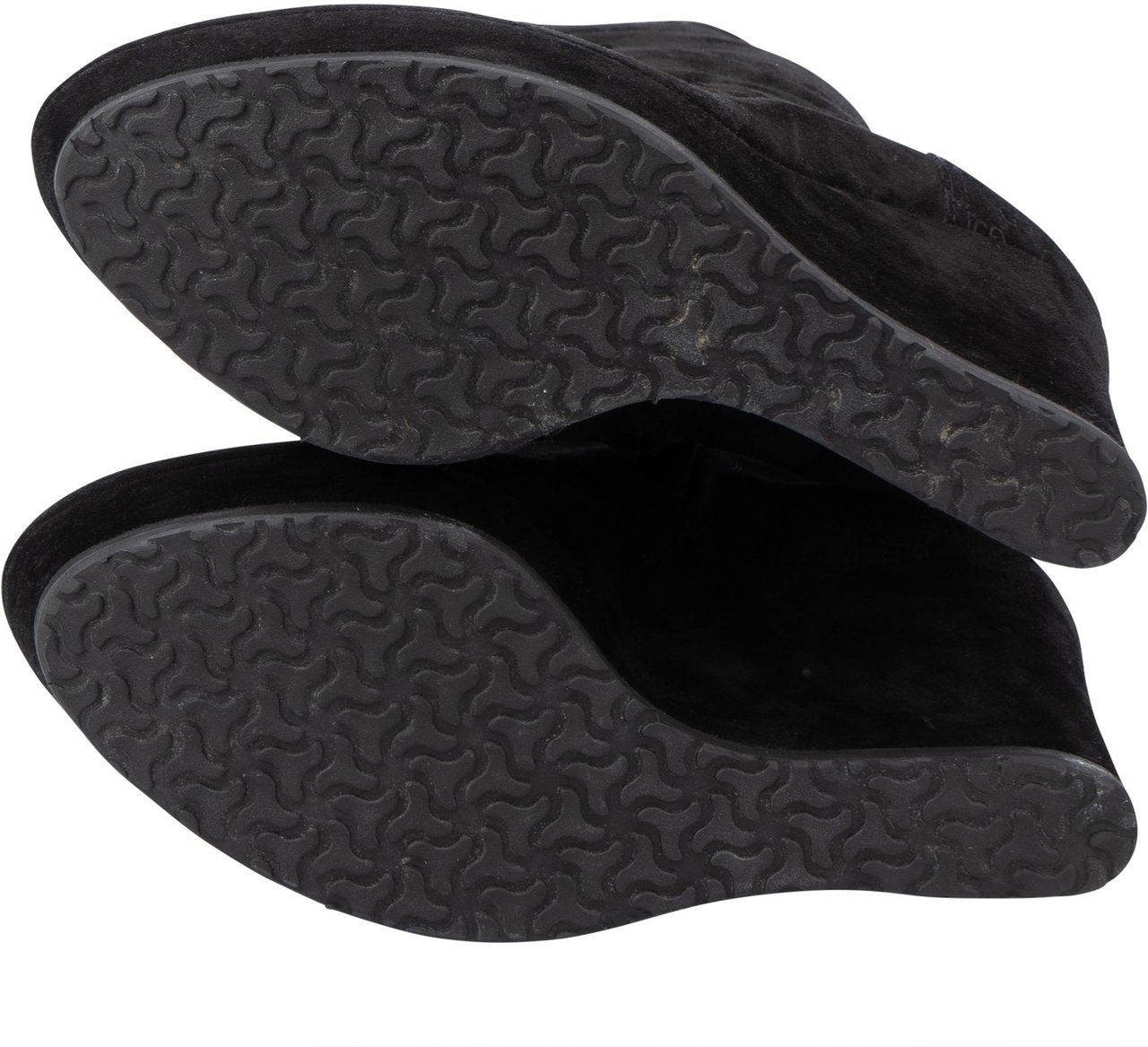 Gucci Gucci GG Suede Monogram High Boots (34) Zwart