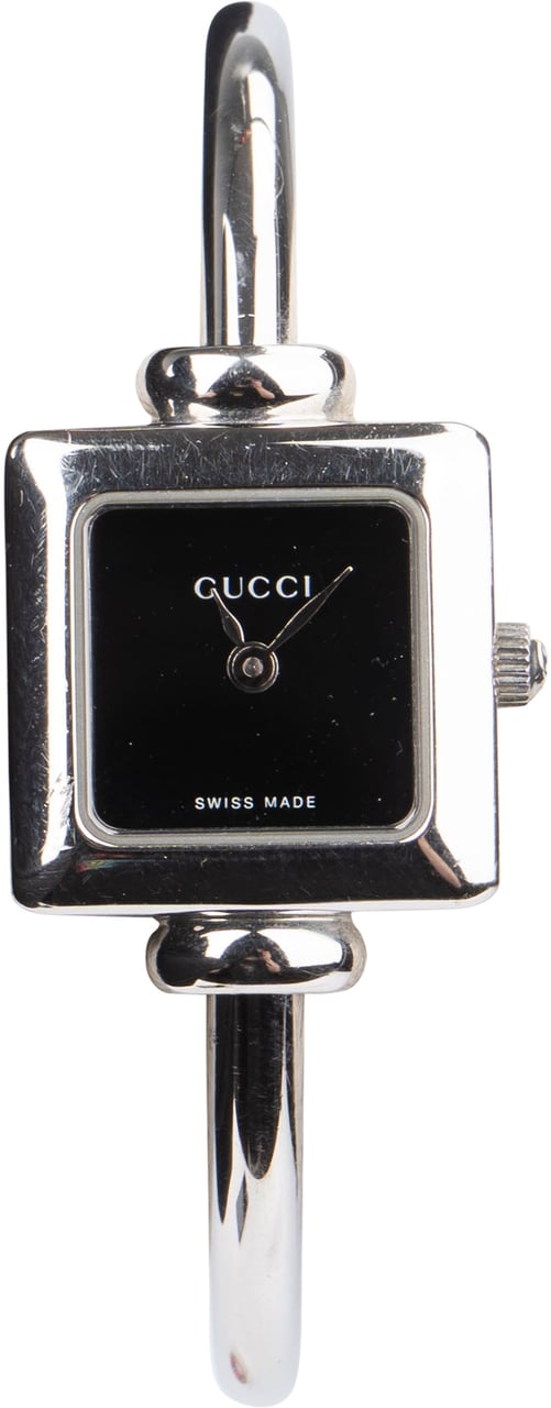 Gucci Gucci Silver Tone Black Dial 1900L Watch Divers