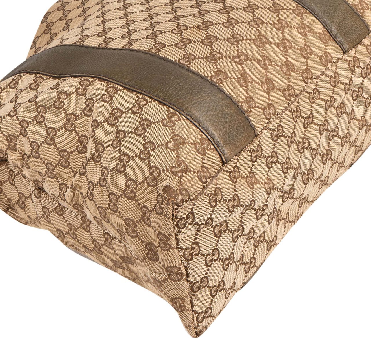 Gucci Gucci GG Monogram Bamboo Handbag Bruin