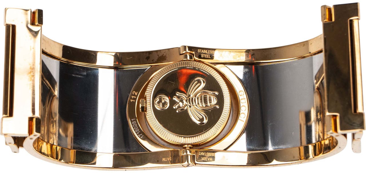 Gucci Gucci Gold Tone Floral 112 Women Watch Goud