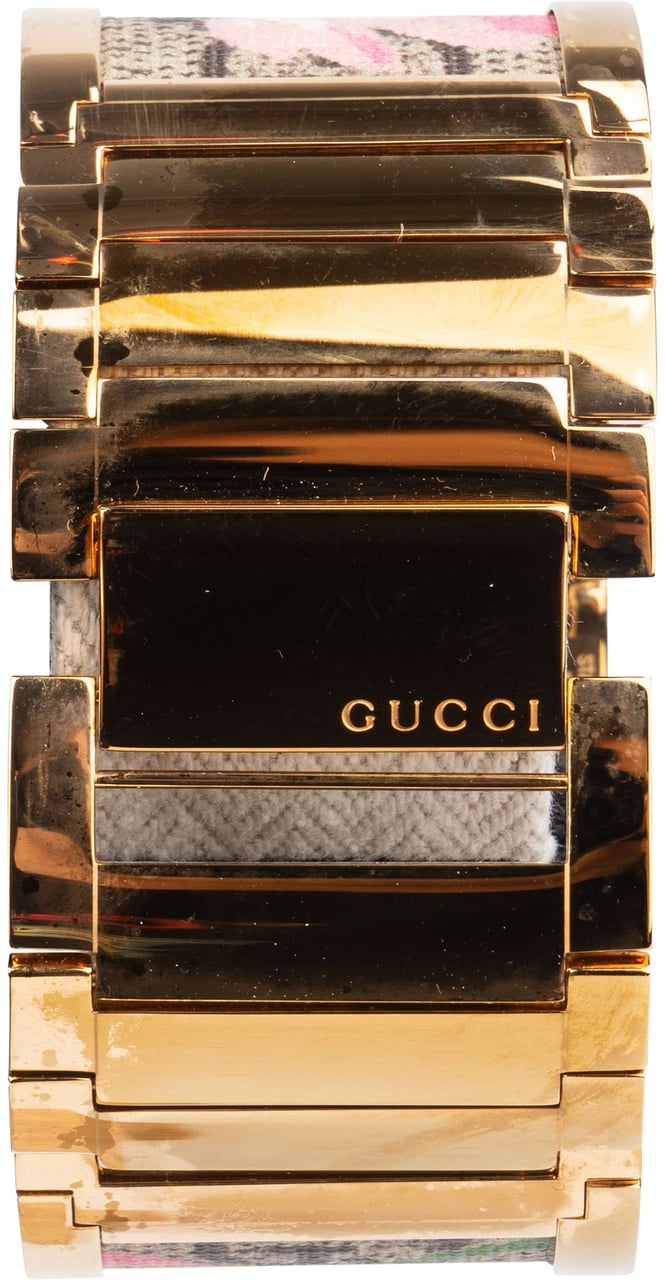 Gucci Gold Tone Floral 112 Women Watch Divers