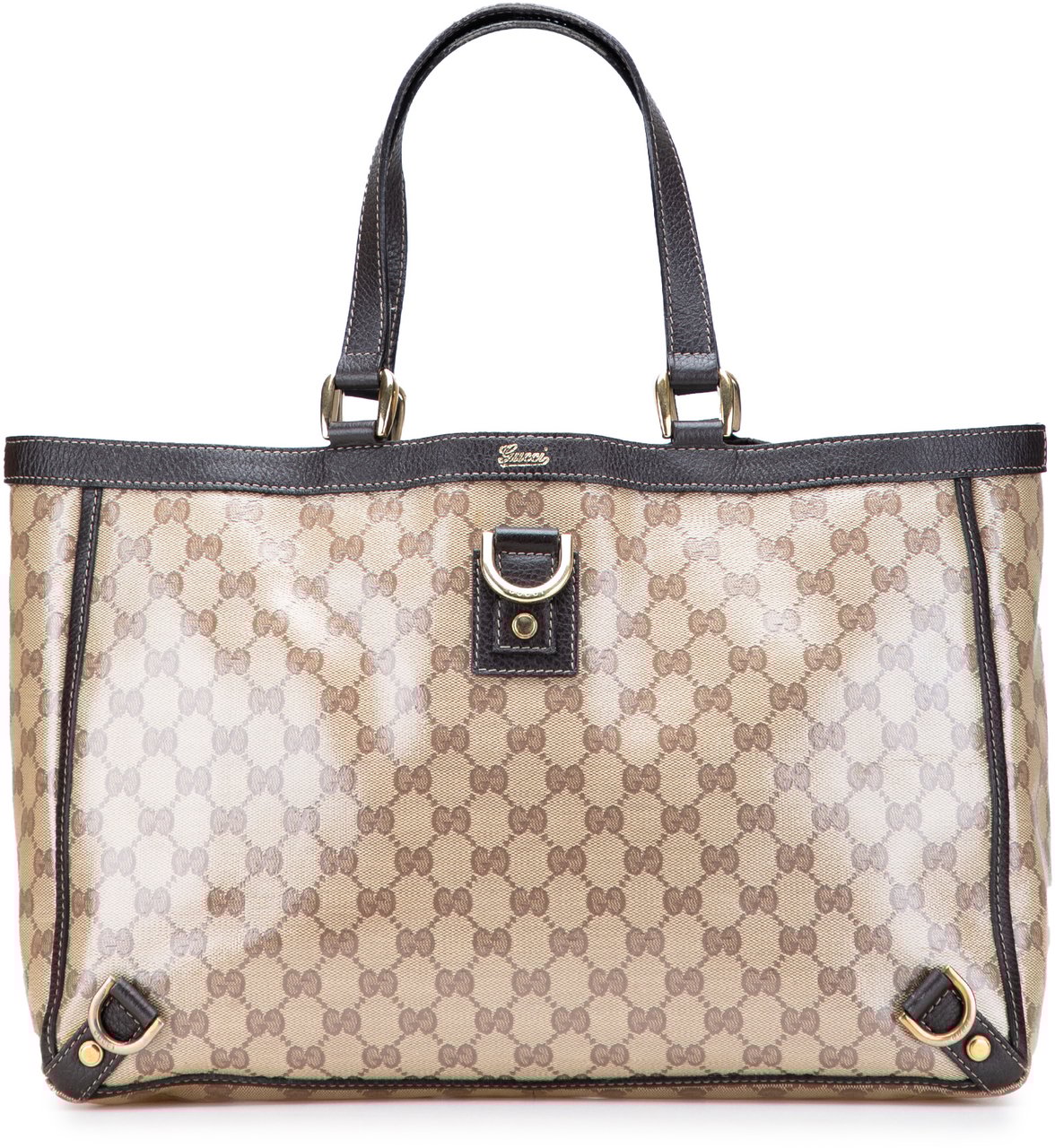 Gucci GG Crystal Abbey D Ring Tote Bruin
