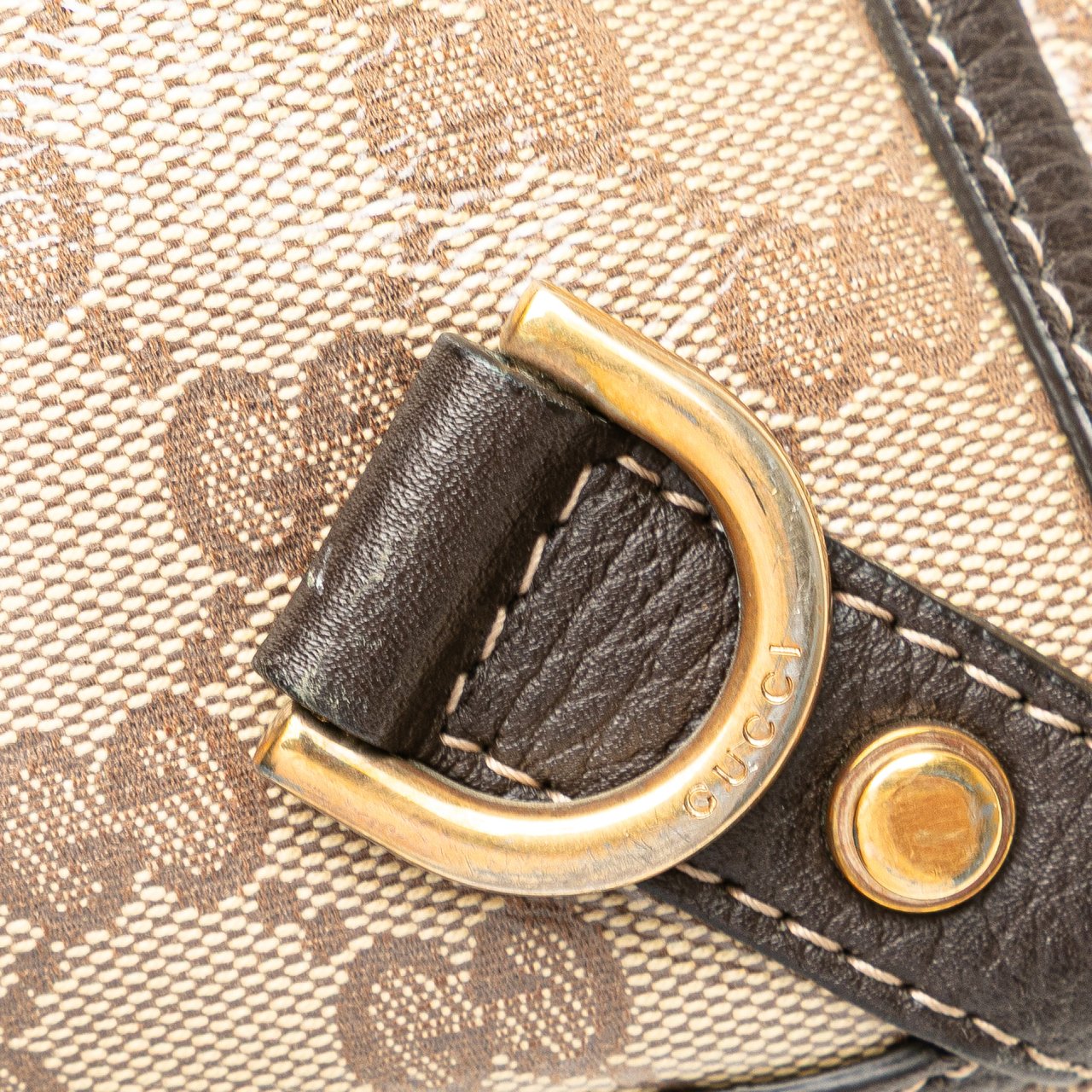 Gucci GG Crystal Abbey D Ring Tote Bruin