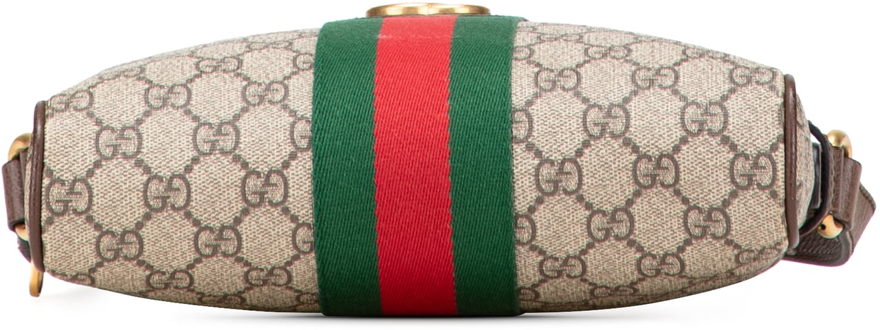 Gucci Small GG Supreme Web Ophidia Messenger Bag Bruin