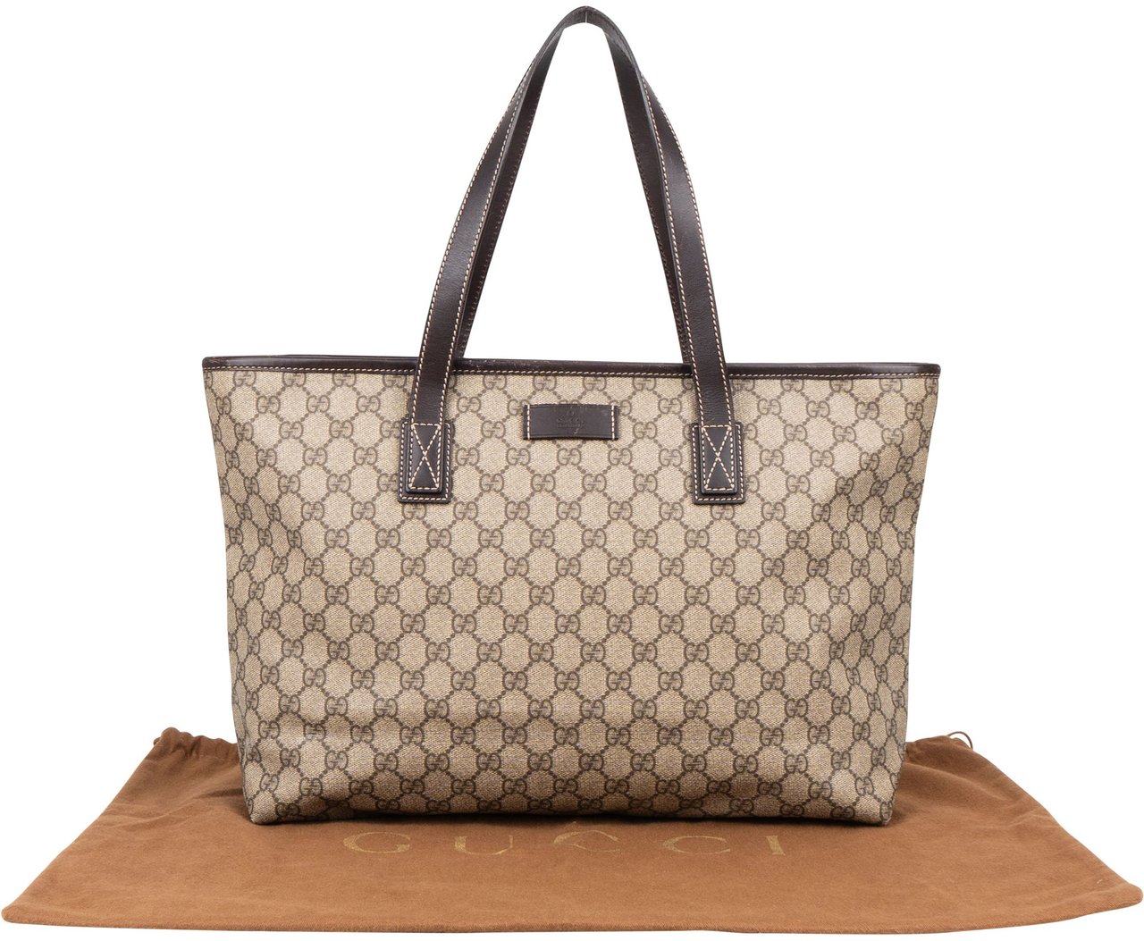Gucci Gucci GG Supreme Monogram Handbag Bruin