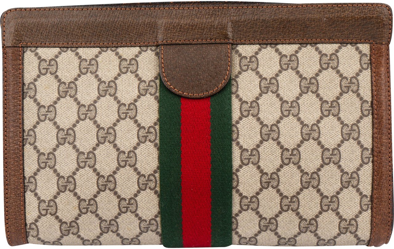 Gucci Gucci GG Monogram Clutch Bruin