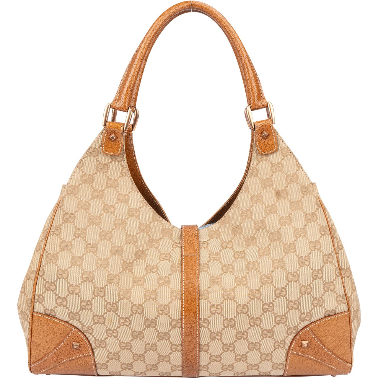 Gucci Gucci GG Monogram Jackie Handbag Bruin