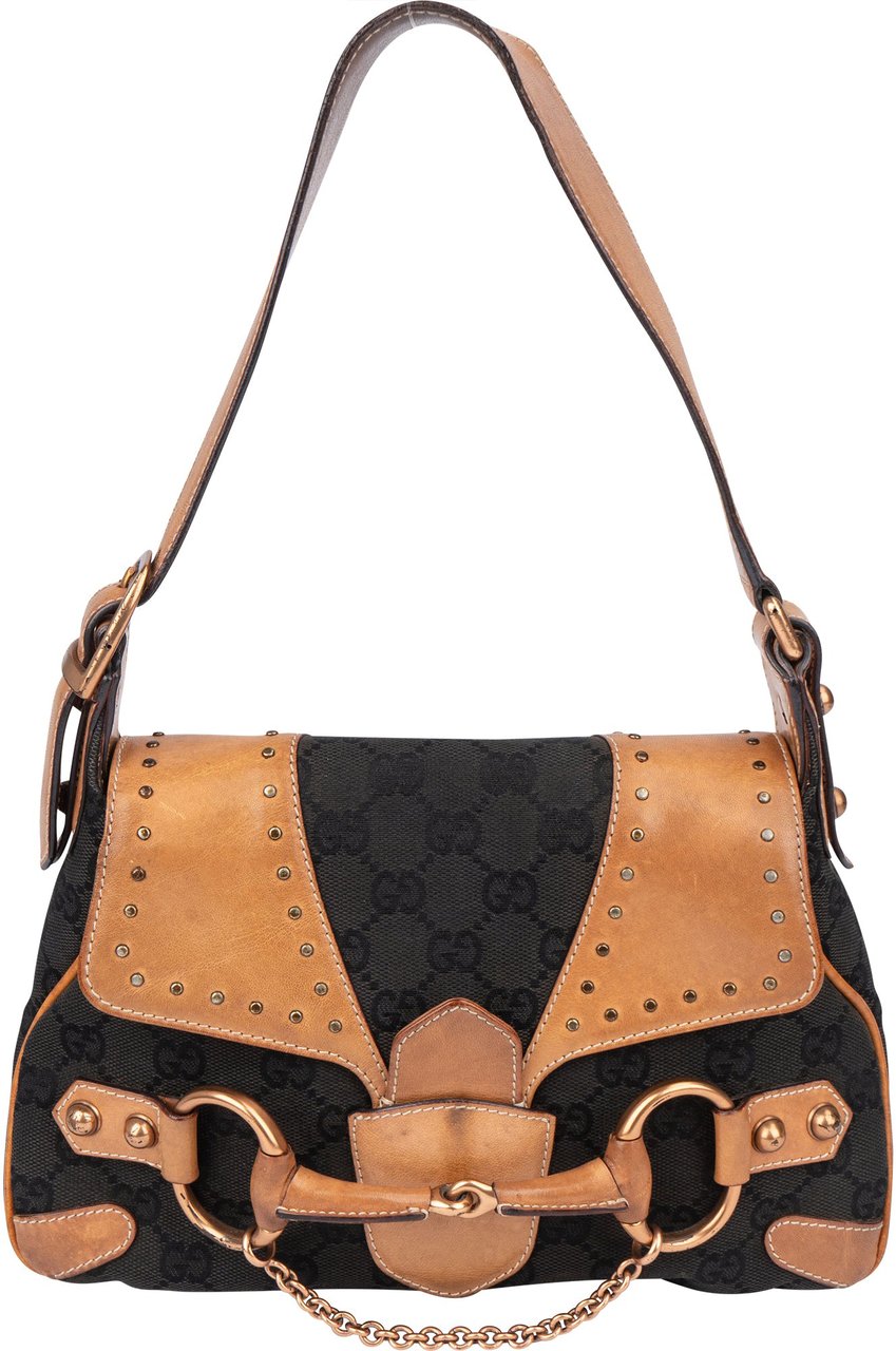 Gucci GG Monogram Horsebit Tom Ford Handbag Zwart