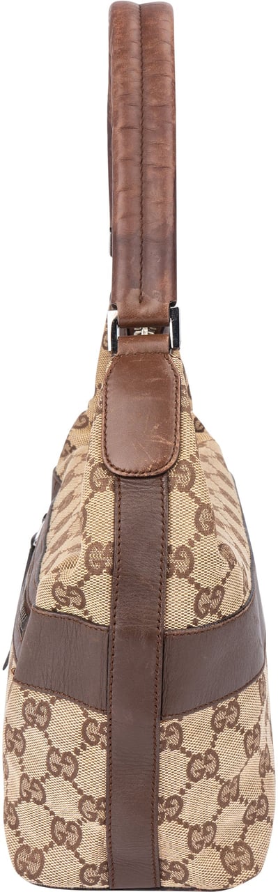 Gucci Gucci GG Monogram Clip Shoulder Bag Bruin