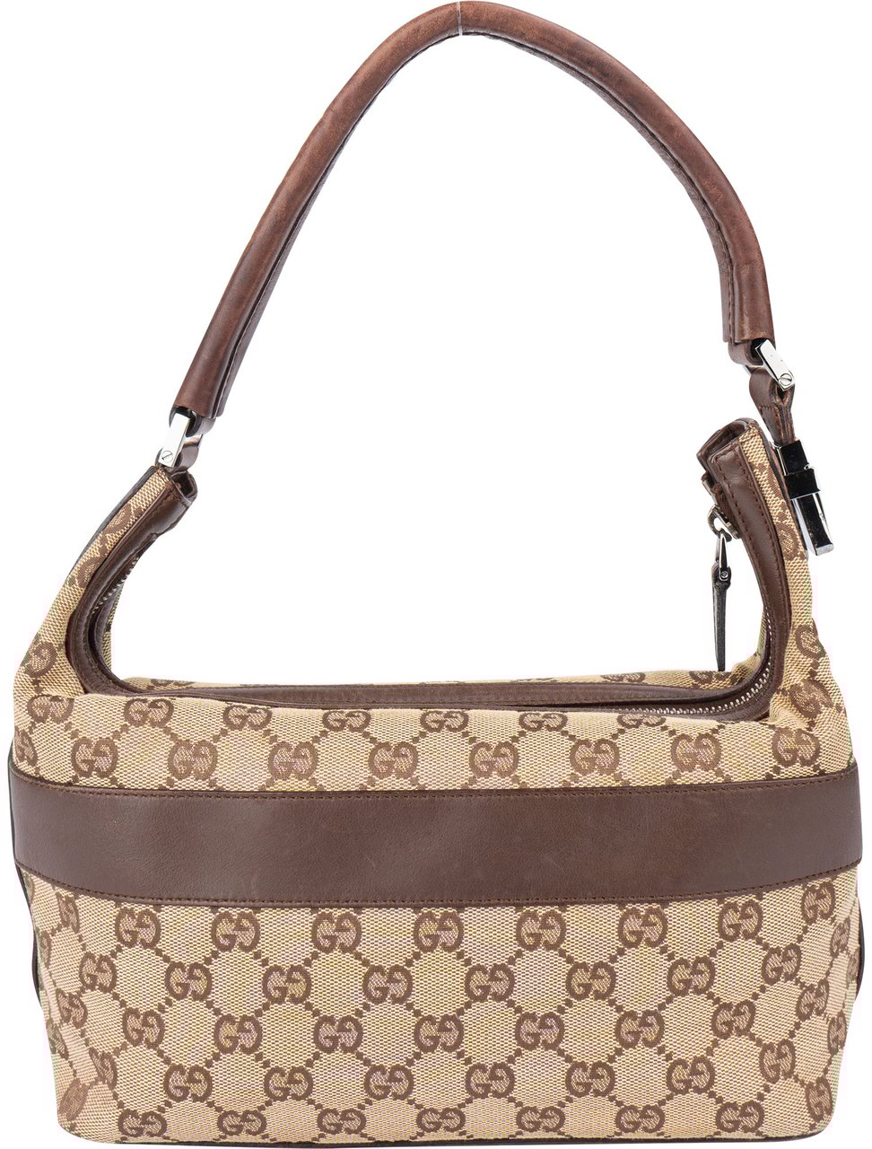 Gucci Gucci GG Monogram Clip Shoulder Bag Bruin