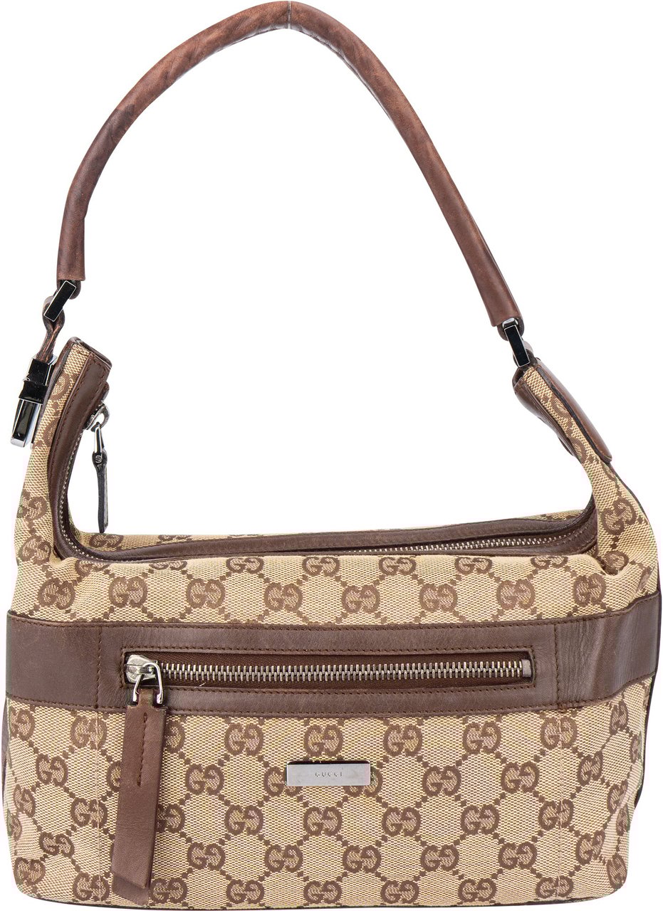 Gucci Gucci GG Monogram Clip Shoulder Bag Bruin