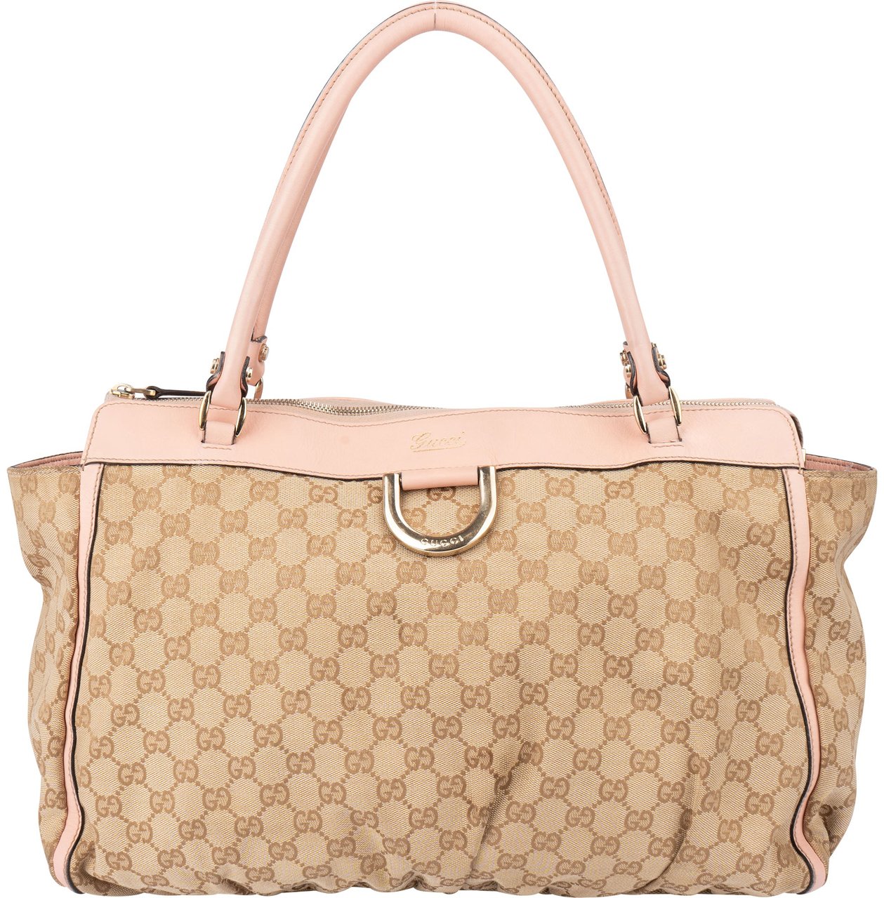 Gucci Gucci GG Monogram Abbey Handbag Beige