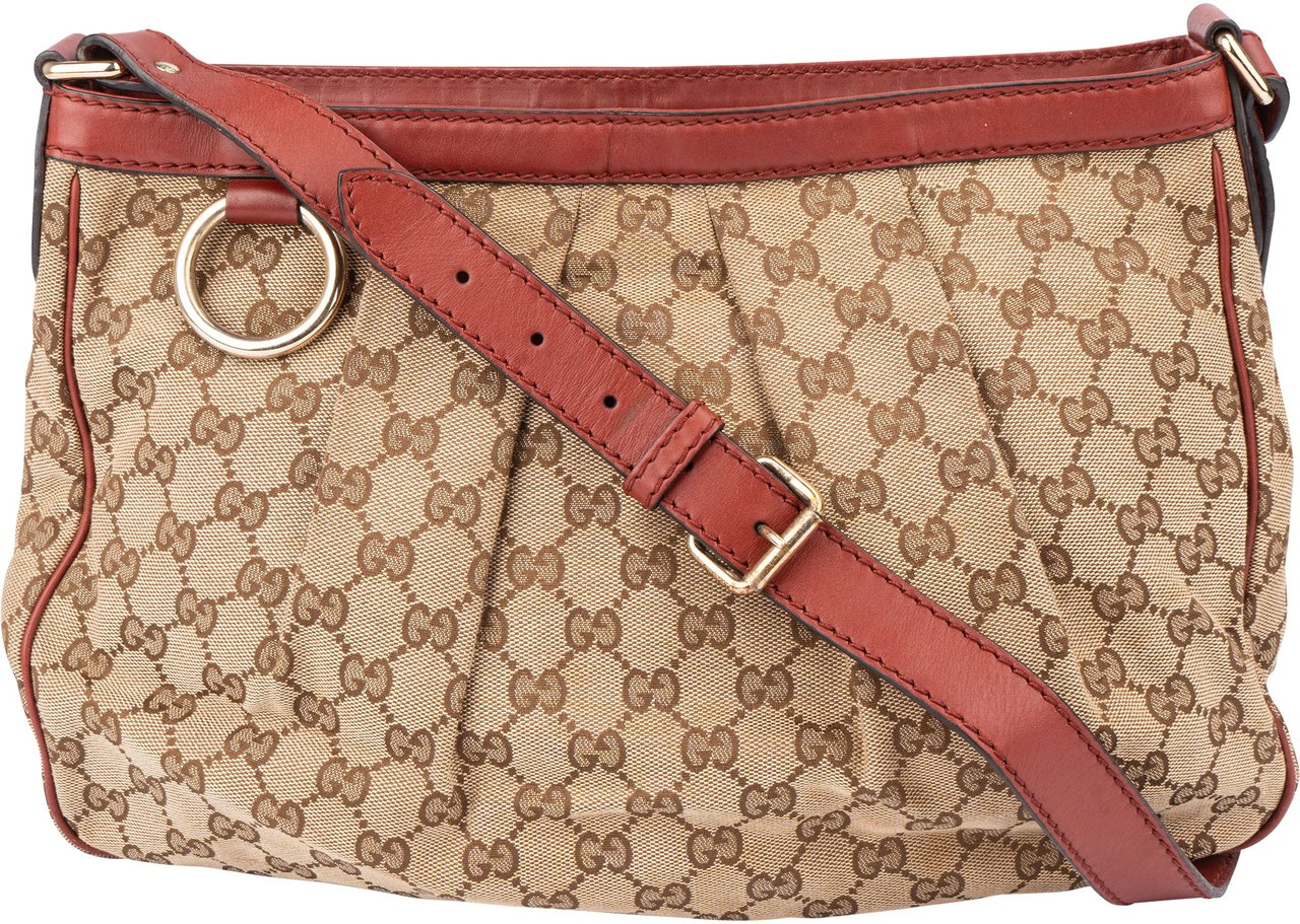 Gucci GG Monogram Sukey Crossbody Bag Bruin