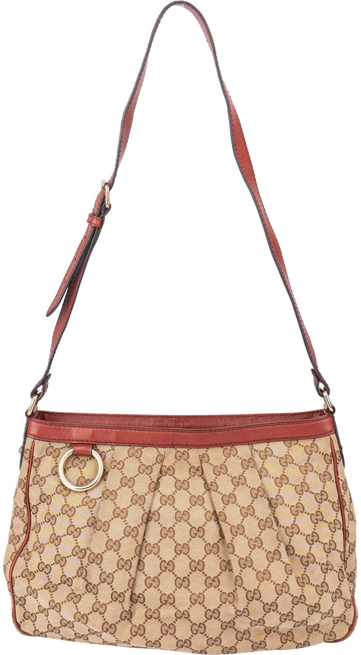 Gucci GG Monogram Sukey Crossbody Bag Bruin