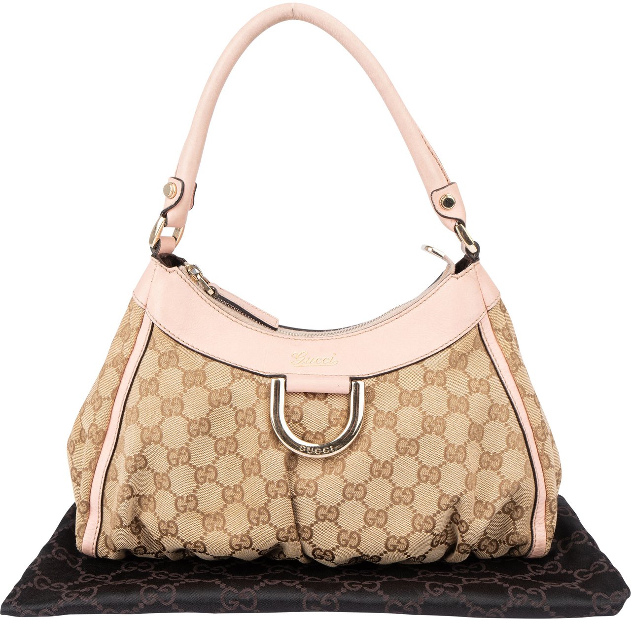 Gucci Gucci GG Monogram Abbey Handbag Bruin
