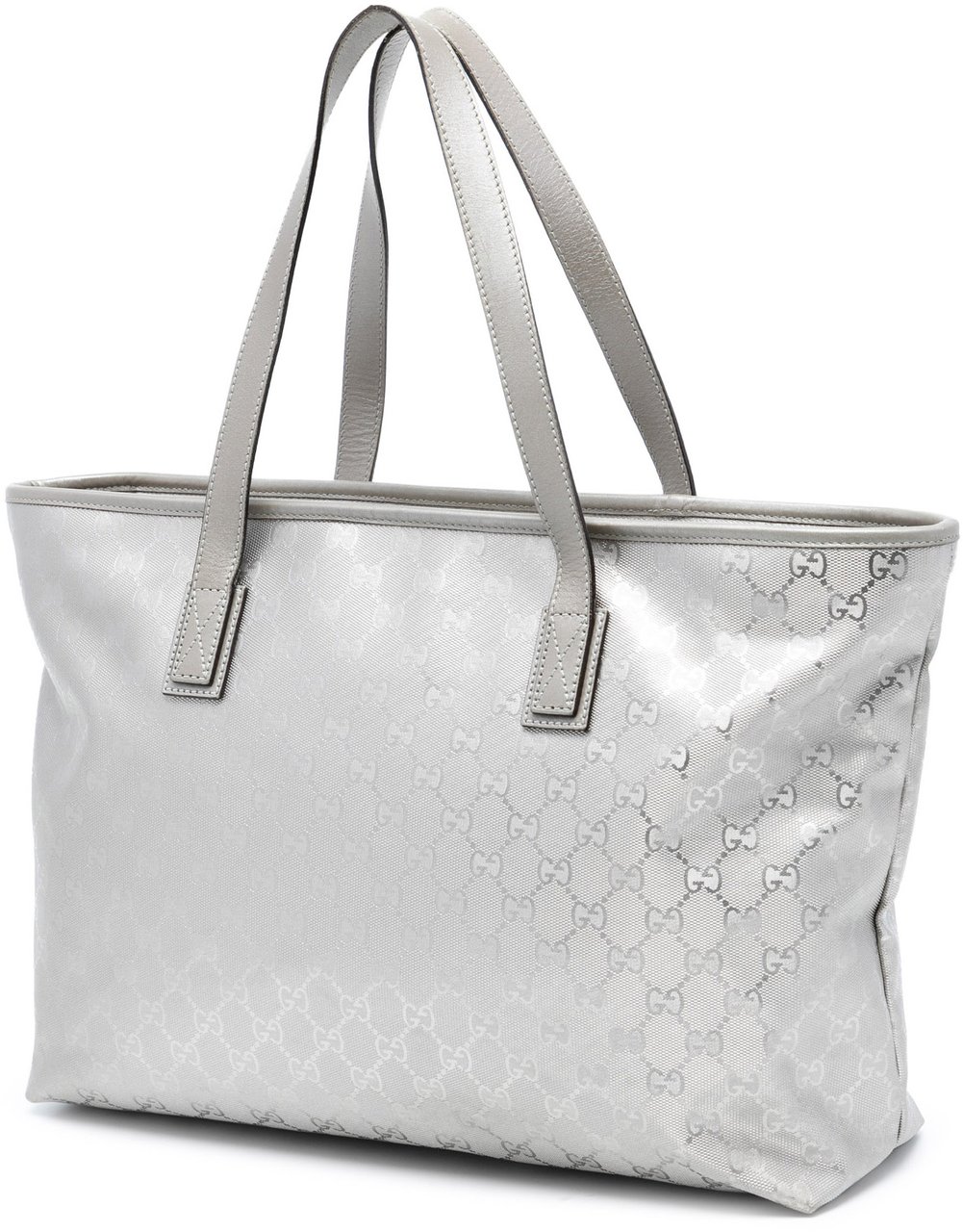 Gucci Medium GG Imprime Tote Zilver